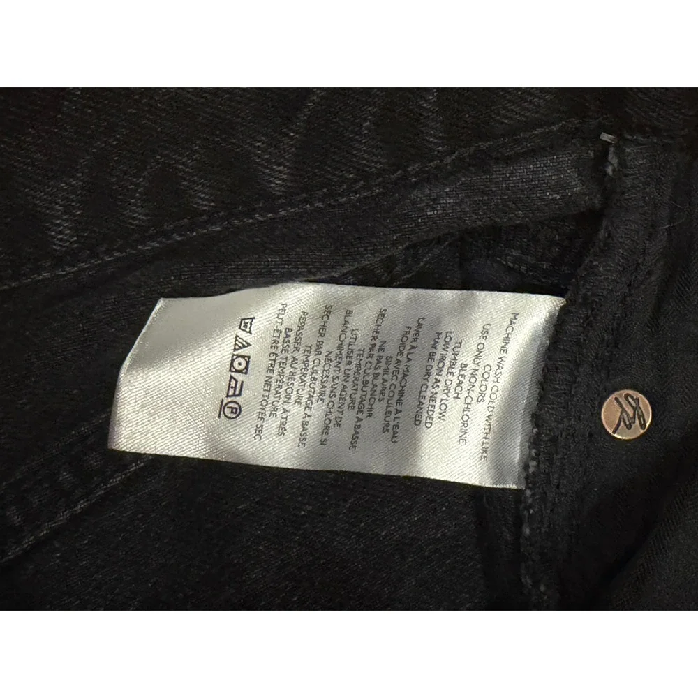 Free People We The Free Blk Distressed Denim Cutoff Shorts Womens 25 Button Fly